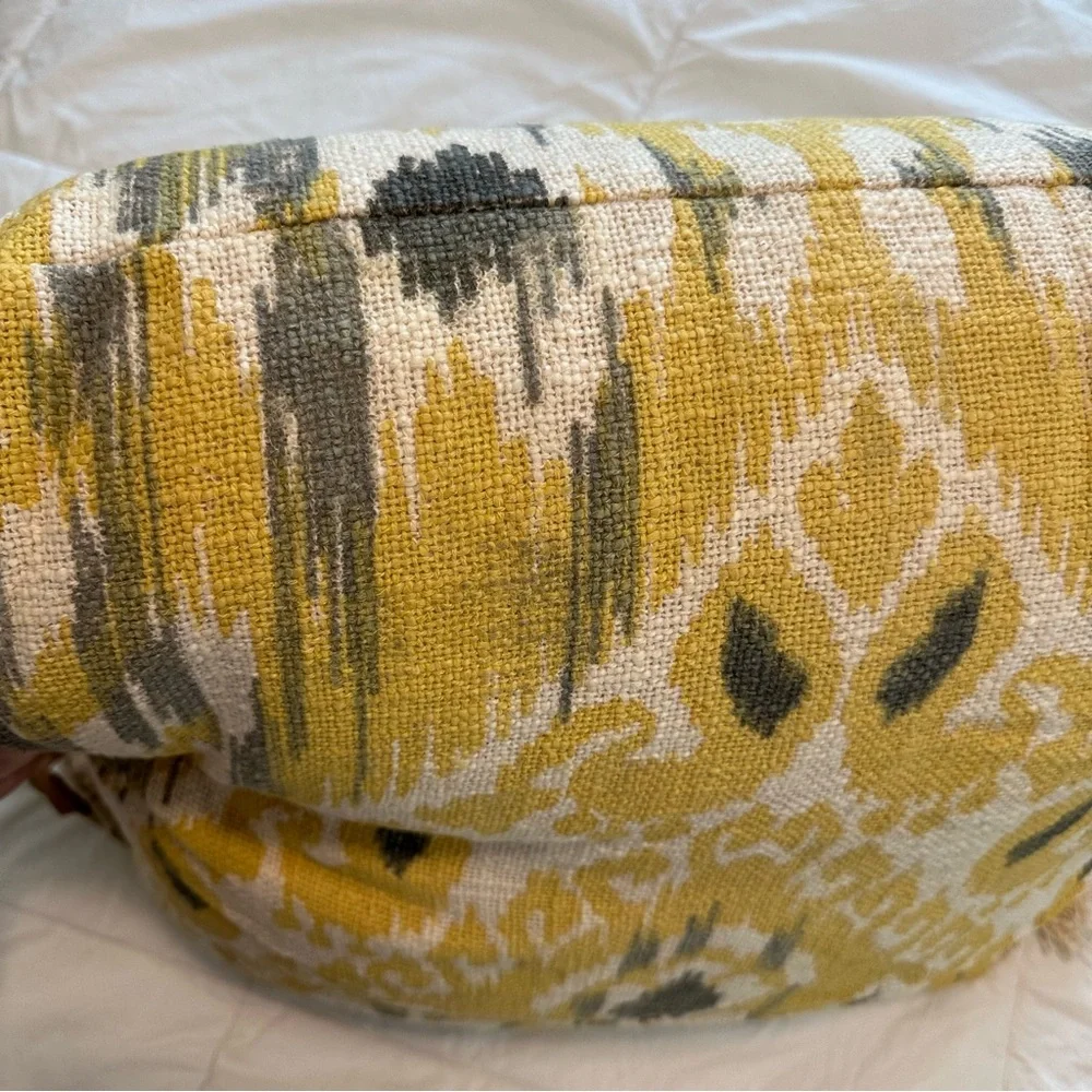 RAJ Bespoke Pottery Barn Bohemian Ikat Indian Moroccan Pillow with tassels
